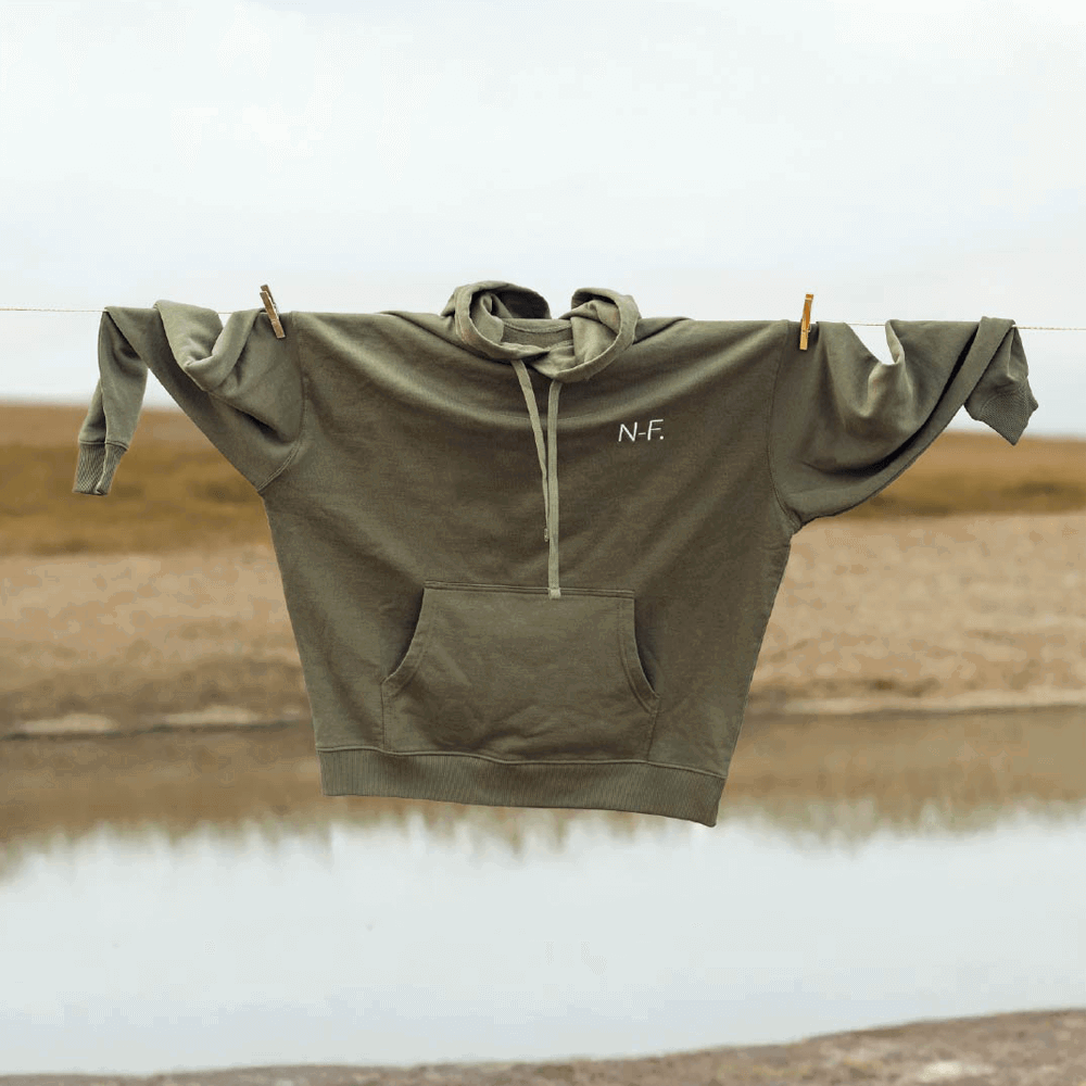 Nor-folk. Unisex Oversize Hoodie Khaki